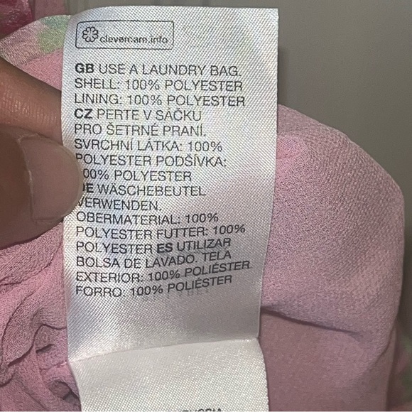 & Other Stories Pink Floral Pleated Midi Skirt - Picture 9 of 10